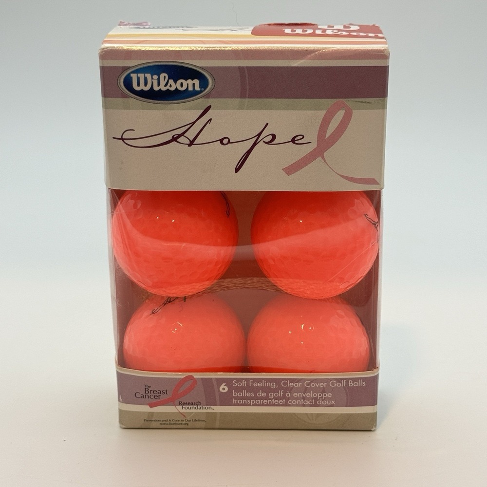Wilson Hope Golf Balls 6 Pink Golf Balls Breast Cancer Research Foundation